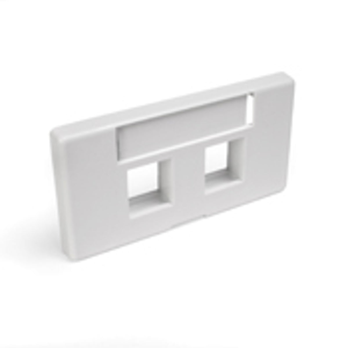 Leviton 49910-SW2 QuickPort Modular Furniture Faceplate, 2-Port, White