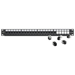 Leviton 69270-U24 Flat QuickPort Patch Panel with eXtreme CAT6 Connectors