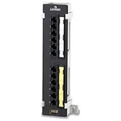 Leviton 69586-U89 eXtreme CAT6 Flat Universal Patch Block, 12-Port, Black