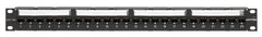 Leviton 6A586-U24 CAT6A Flat Patch Panel, 110-style meets TIA 19 in Rack Mount, 24-Port configured