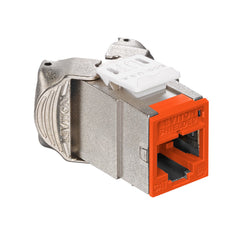Leviton 6ASJK-RO6 Atlas-X1 CAT6A Shielded QuickPort Jack, Orange