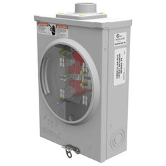 Milbank U8569-YL-KK-BLG Meter Socket Ringless 125A 600V 1-Phase 5-Jaw OH/UG Small Hub Opening Horn Bypass Surface-Mount NEMA 3R