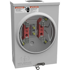 Milbank U7487-RL-TG Single Position Meter Socket 125 Amp 1 Phase Ringless No Bypass 4 Term OH UG 600V Triplex