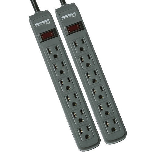 Minuteman MMS362P 6-Outlet Surge Protector, 2-Pack