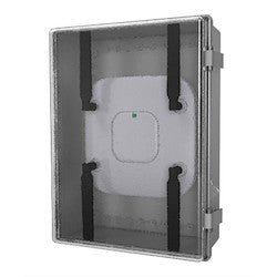 Oberon 1024-C 15.7 In. Low Profile NEMA-4 Plastic Wifi Access Point Enclosure With Hinged Clear Door