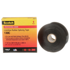 Scotch 130C-1-1/2X30FT Linerless Rubber Splicing Tape Black 30 ft x 1-1/2 in