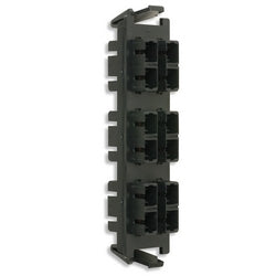 Siemon RIC-F-SC12-01 Fiber, Adapter Plate, RIC, 12 Fiber, SC, Flat, Black Adapter, Black Housing