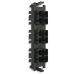 Siemon RIC-F-SC12-01 Fiber, Adapter Plate, RIC, 12 Fiber, SC, Flat, Black Adapter, Black Housing