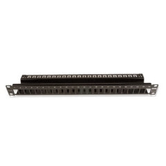 Siemon Company TM-PNLZ-24-01 Copper, Patch Panel, Tera / MAX, Empty, Shielded, 24 Openings, Flat, 1U