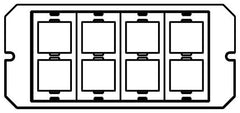 Wiremold 6ACT8A 1 1/2-gang 8A activate plate