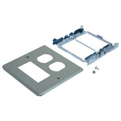 Wiremold G4047BR Two Gang Duplex with Retangle Opening Gray