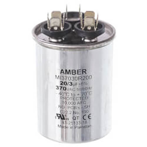 Rheem 43-25133-18 Capacitor - 20/3/370 Dual Round