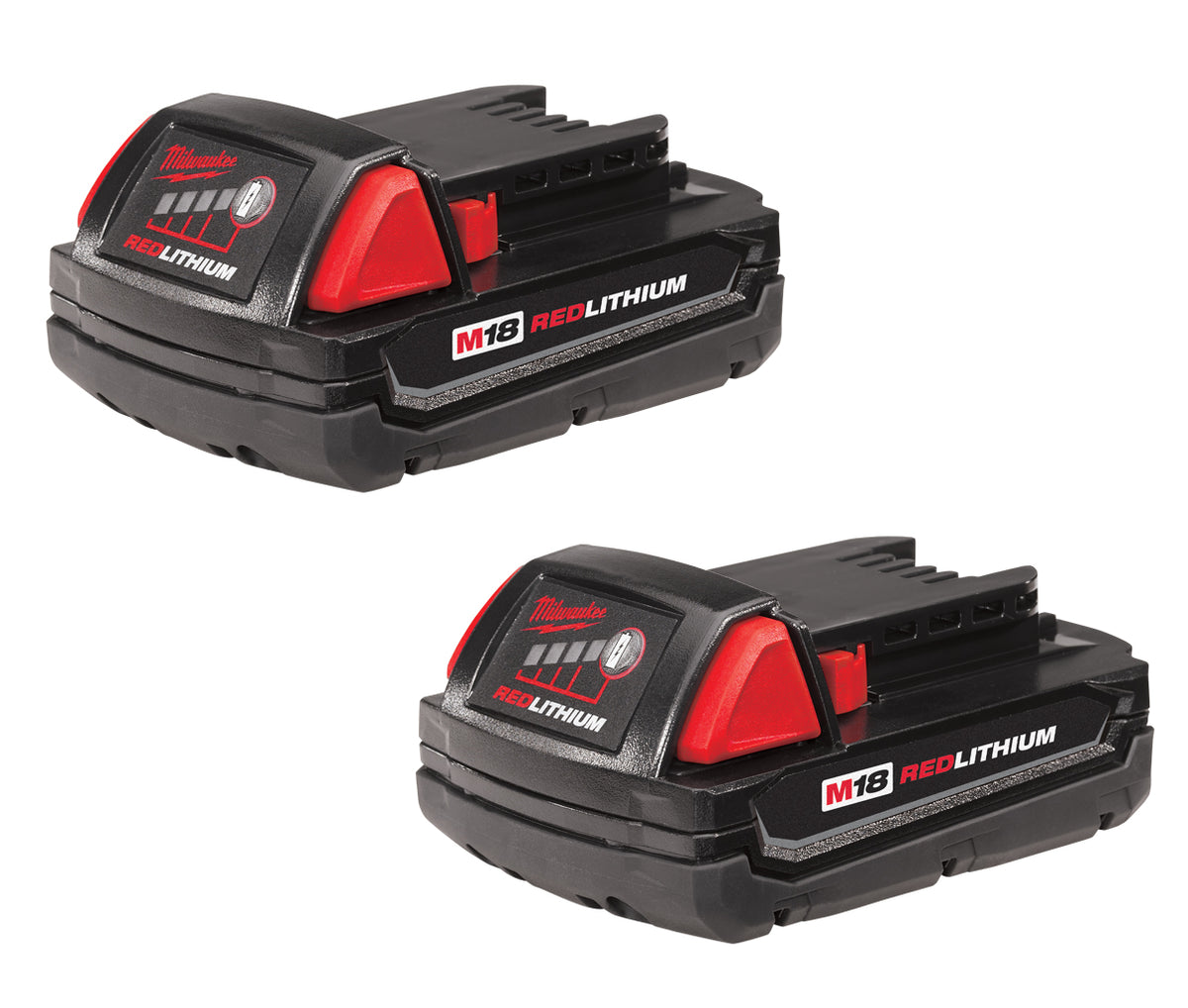 Milwaukee 48-11-1811 M18 Redlithium 1.5Ah Compact Battery Two Pack