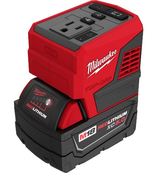 Milwaukee 2846-50 M18 TOP-OFF 175W Power Supply & M18 REDLITHIUM XC5.0 Battery Pack