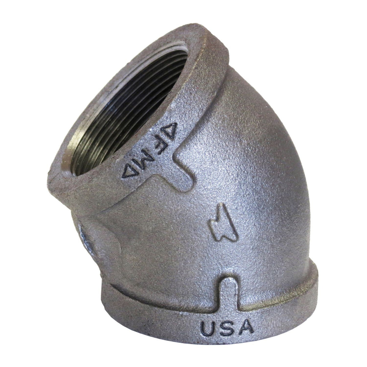 Anvil 311024202 FIG 1102 Standard 45 deg Pipe Elbow 1-1/2 in FNPT 150 lb Malleable Iron Galvanized Replacement MPN