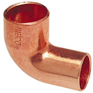 Nibco 9059550CB Copper Elbow, Solder Pressure 607-2-CB, 4 inch x 4 inch, 90-Degree 1/4 Bend, Ftg x C Street Elbow