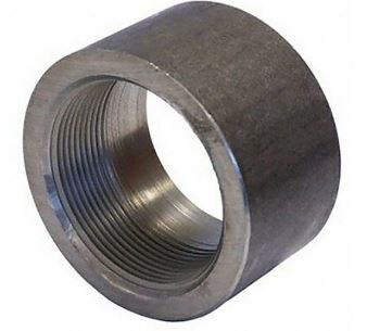 Anvil 0361167208 Half Coupling: Forged Steel, 1/8 in x 1/8 in Pipe Size, Female NPT x Female NPT, Class 3000