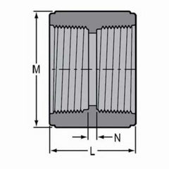 Spears 830-025C 2-1/2 CPVC Coupling FPT SCH80