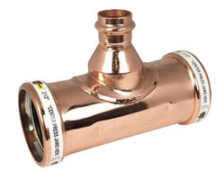 Apollo 10068054 2-1/2 x 2-1/2 x 1-1/2 in. Copper Press Reducing Copper Press Tee with EPDM O-Ring