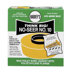 Oatey 001109-N Harvey No-Seep No. 10 Extra Thick Wax Gasket With Plastic Flange