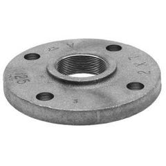 Anvil 308008804 Cast Iron Faced and Drilled Threaded Reducing Flange, 2 x 9, Black