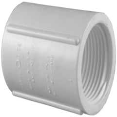 Charlotte Pipe PVC021020500 Plastic Pipe Coupling, PVC, 1/2 inch x 1/2 inch, Female NPT Thread x Female NPT Thread, Schedule 40