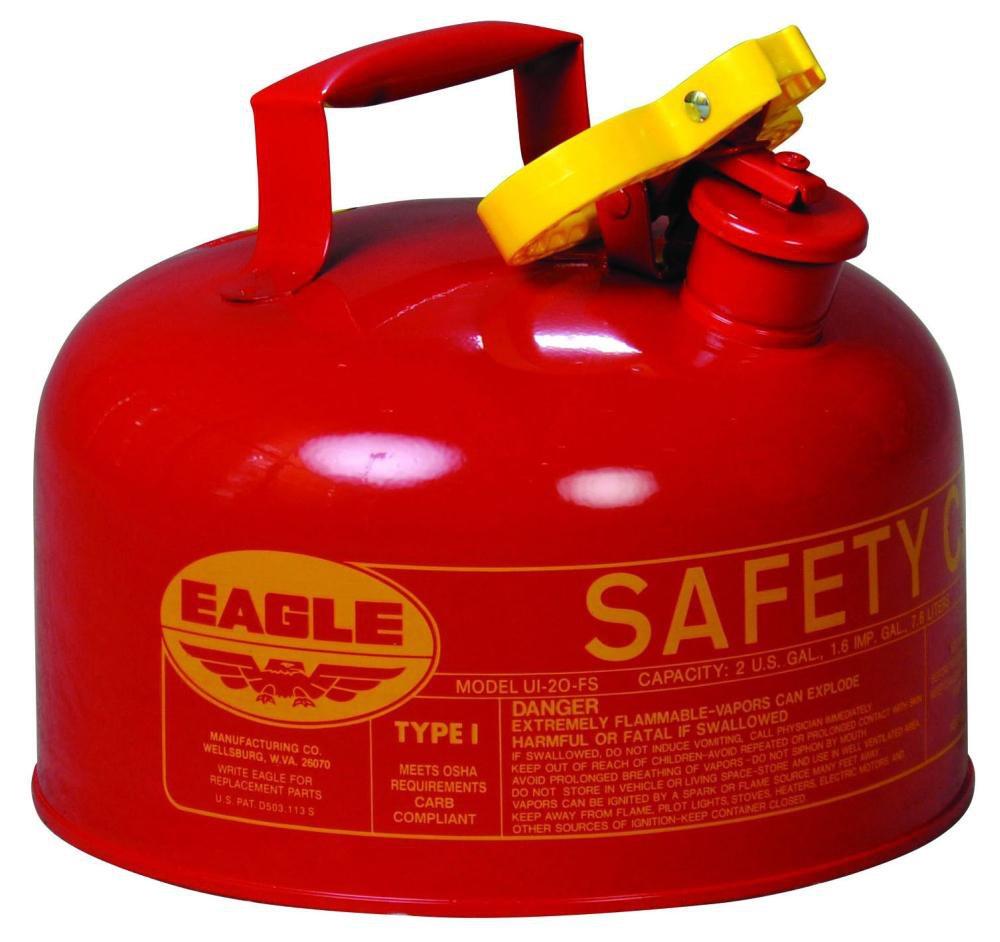 Eagle UI20S Type I 2 gal Steel Safety Can Red