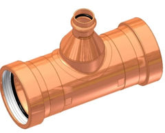 Apollo Valves 10068051 2-1/2 x 1-1/4 x 1-1/4 in. Copper Press Reducing Copper Press Tee