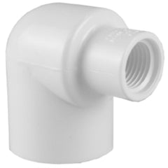 Charlotte Pipe PVC023013000 Plastic Elbow 90 Degree 1 inch x 3/4 inch Socket x Female NPT Thread Schedule 40