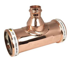 Apollo 10068042 Copper Press Reducing Tee with EPDM O-Ring 2-1/2 x 2-1/2 x 1/2