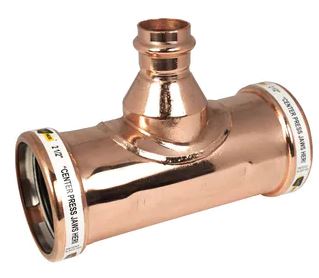 Apollo 10068090 Model 811R 4 x 4 x 1-1/2 in. Press Reducing Domestic UNS C12200 Copper Tee