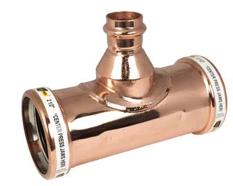 Apollo 10068045 Model 811R 2-1/2 x 2-1/2 x 3/4 in. Press Reducing Domestic UNS C12200 Copper Tee