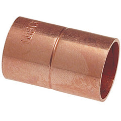 Nibco 9000153 Copper Coupling with Rolled Stop 1/8 inch x 1/8 inch C x C Solder Pressure 600-RS