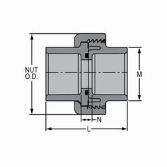 Spears 8097-005C 1/2 CPVC UNION 2000 SOC EPDM