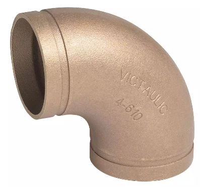 Victaulic F080610C0C FireLock™ Style 610 8 in. Grooved Copper 90° Elbow