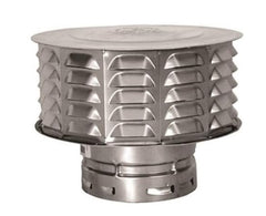 AmeriVent 4ECW Louvered Snap Lock Cap, Aluminum, Fits Duct Size: 4 in, 6-3/4 in W x 4-3/8 in H Cap, Import