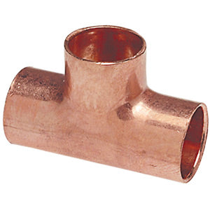 Nibco 9104900CB Copper Reducing Tee, Solder Pressure 611, 2-1/2 inch x 2-1/2 inch x 1/2 inch, C x C x C