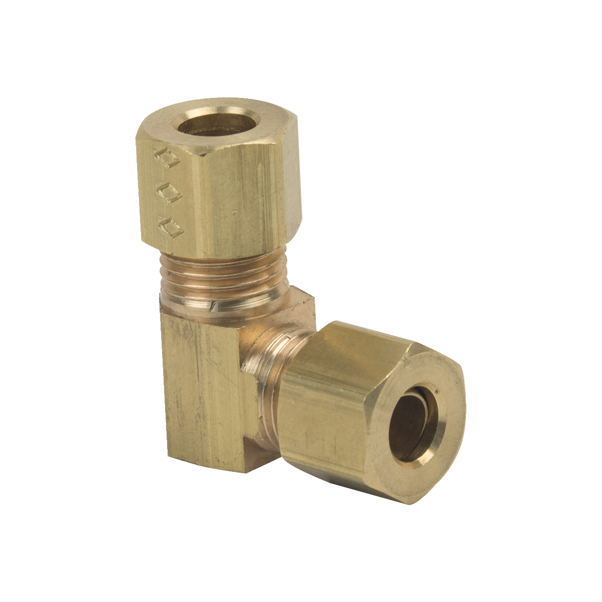 BrassCraft 65-4 1/4 in. O.D. Compression x 1/4 in. O.D. Compression Brass 90 Degree Elbow Fitting