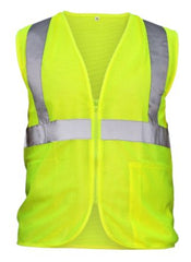 SAS Safety 690-1112 Flame Retardant Safety Vest Class 2 Yellow with 2 inch Reflective Tape 3X-Large