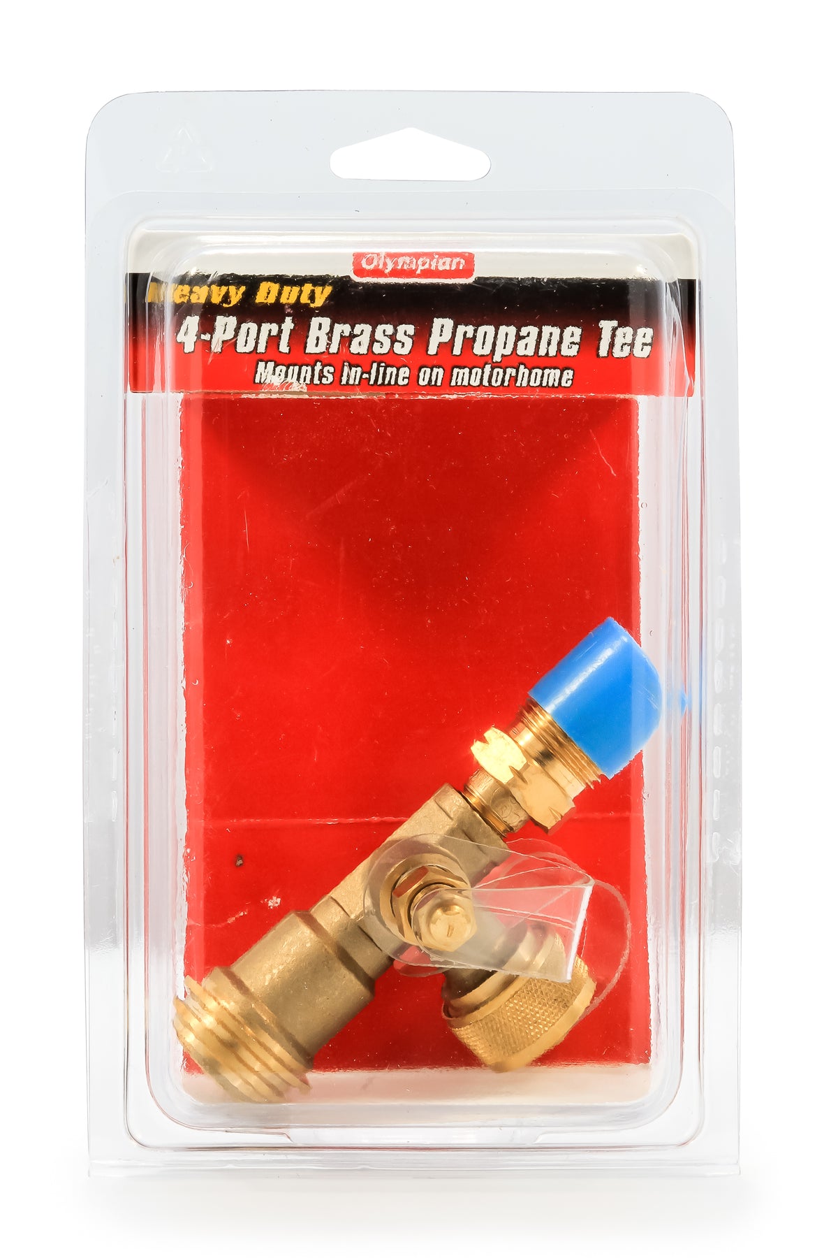 Camco 59113 Brass Tee - w/4 Ports, Clamshell