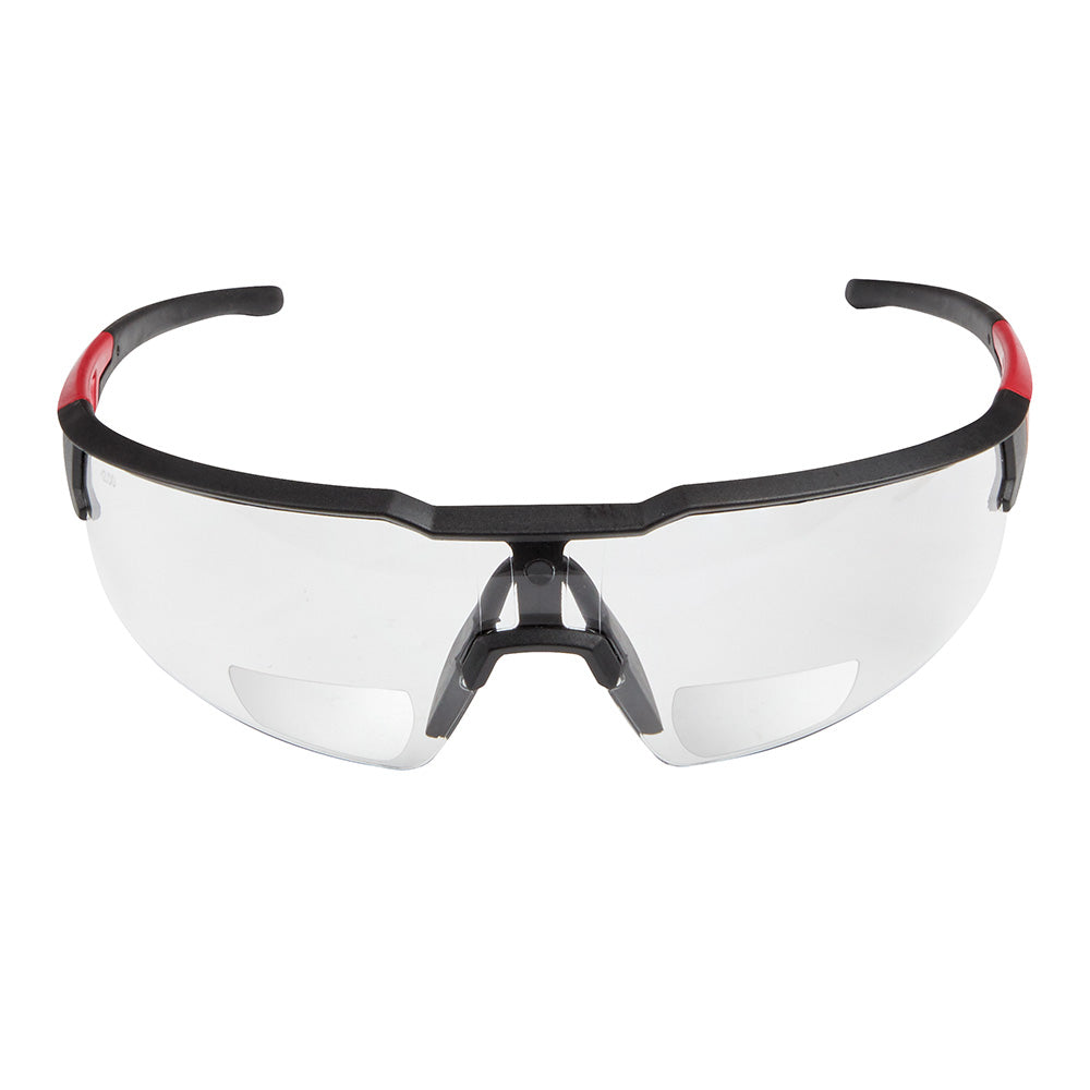 Milwaukee 48-73-2204 Safety Glasses +2.00 Magnified Clear Anti-Scratch Lenses