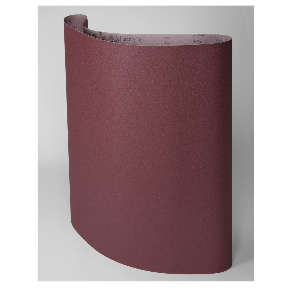 3M 7010308458 Flat Wide Cloth Belt, 37 in W Belt x 60 in L, P220 Grit, Extra Fine Grade, Aluminum Oxide Abrasive