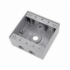 ABB 2IH4-2 Red Dot 2-Gang Weatherproof Metallic Device Box (4) 3/4 Hubs