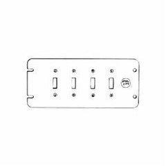 ABB 4GCS 4-GCS T&B 4 GANG COVER TOGGLE SWITCHES
