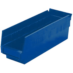 Akro-Mils 30138BLUE Shelf Bin - Blue - 17 7/8 L x 6 5/8 W x 4 H - 30138-BLUE
