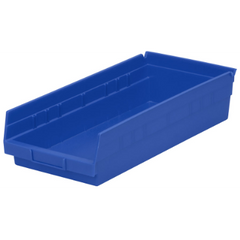 Akro-Mils 30158BLUE Shelf Bin - Blue - 20 lb - 17 7/8 Length x 8 3/8 Width x 4 Height