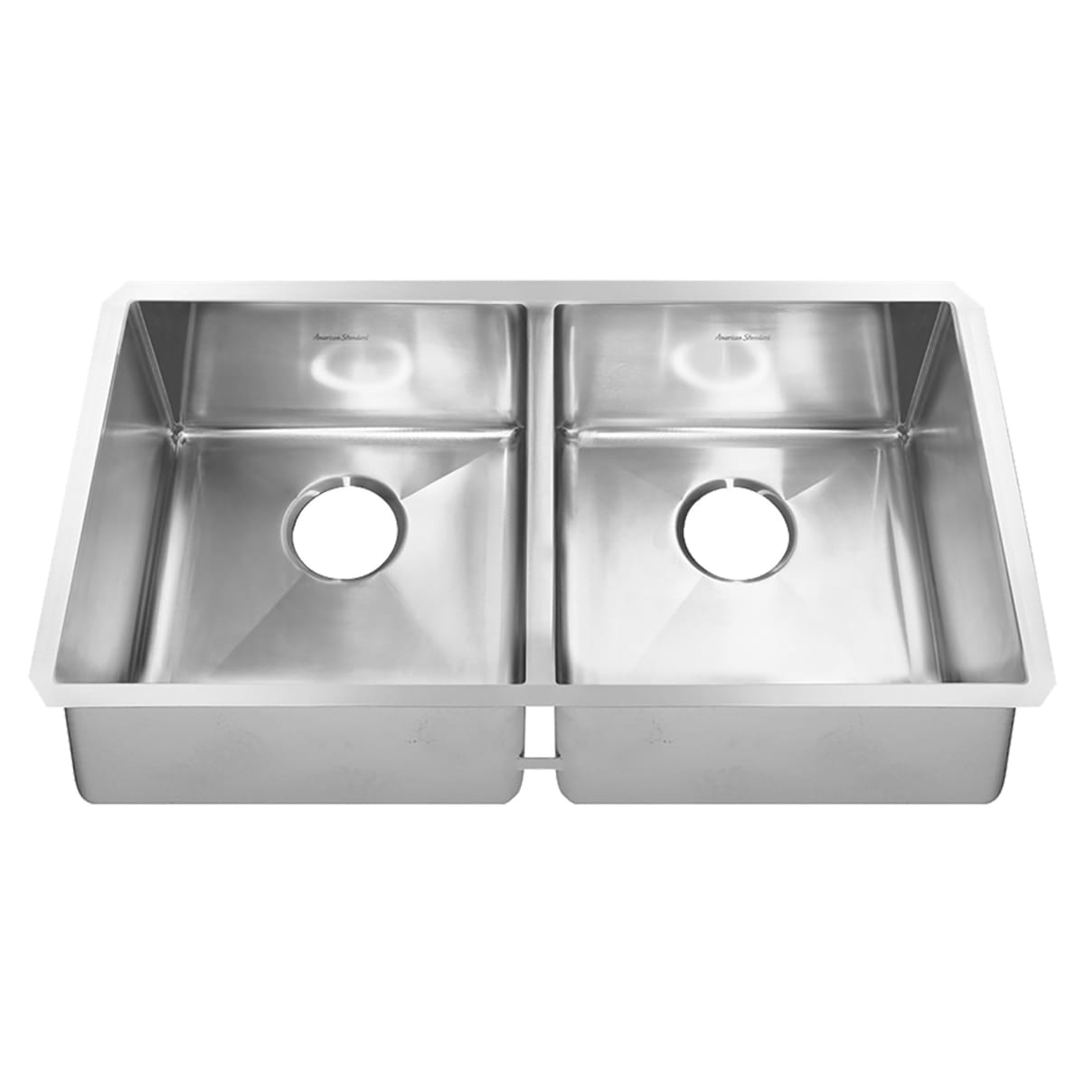 American Standard 18DB.9351800.075 Pekoe 35 x 18 Stainless Steel Undermount Double-Bowl Kitchen Sink