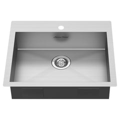 American Standard 18SB.6252211.075 Edgewater 25 x 22 in. 1 Hole Stainless Steel Single Bowl Dual Mount Kitchen Sink