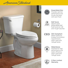 American Standard 4192A.104.020 Colony®, Right Height®, White, Tank - 1.28 GPF