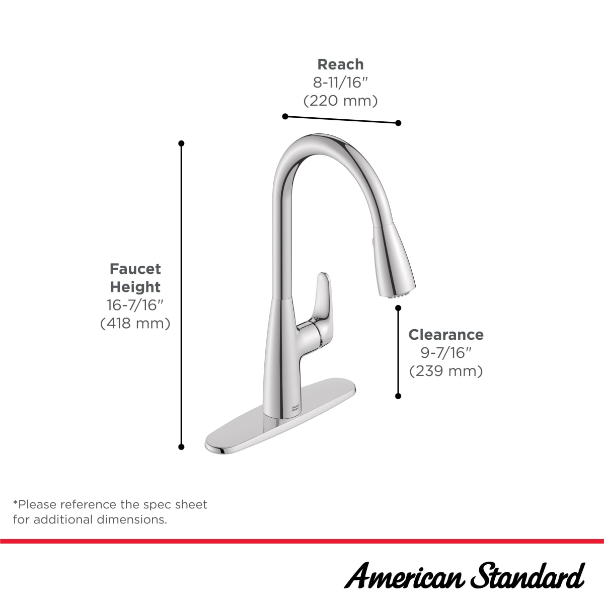 AMERICAN STANDARD 7077300.075 KITCHEN FAUCETS
